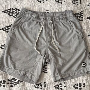 Vuori Men's Light Gray Athletic Shorts